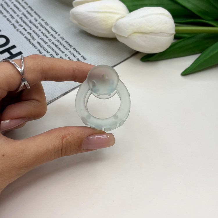 کلیپس مو مدل دایره ای یخی مات رنگ پاستلی سایز کوچک 3cm