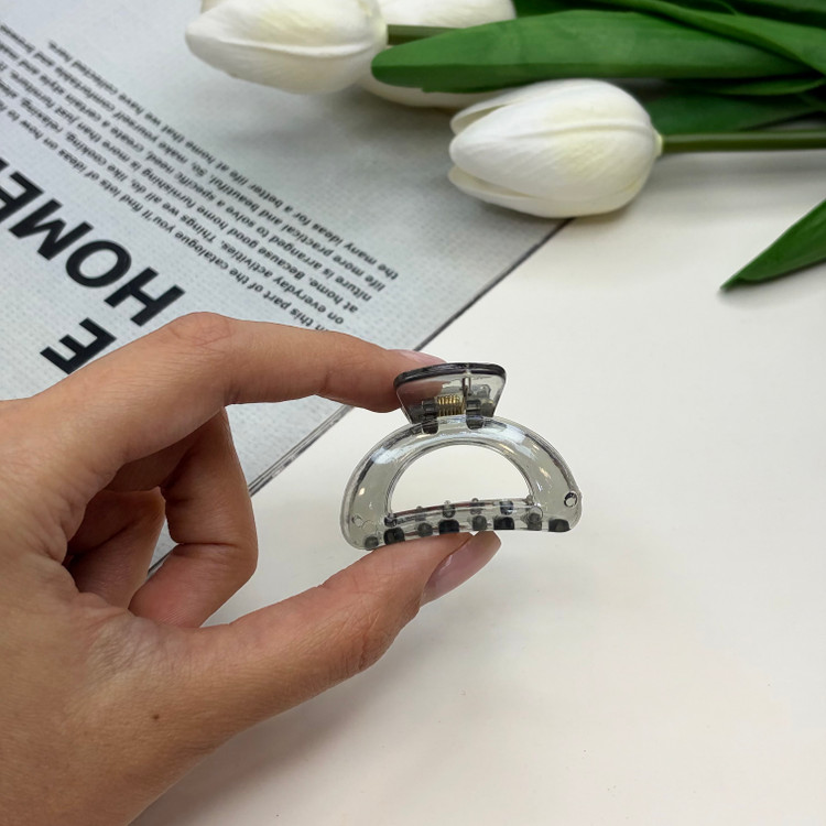 کلیپس مدل نیم دایره سایز کوچک رنگ نود براق 3.5cm