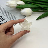 کلیپس مدل گل پلومریا سایز کوچک رنگی براق3.5cm