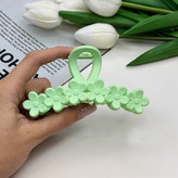 کلیپس مدل گل گلی پیوسته خطی سایز بزرگ رنگی مات11cm