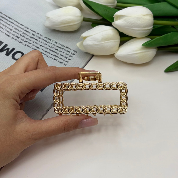 کلیپس فلزی طرح مستطیل کارتیر وارداتی با کیفیت سایز7cm