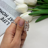 کلیپس فلزی طرح مستطیل سایز کوچک رنگ نقره ای2.5cm