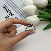 کلیپس فلزی طرح نیم دایره دوگل سایز کوچک رنگ سربی2.5cm