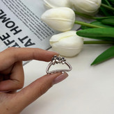کلیپس فلزی طرح نیم دایره دوگل سایز کوچک2.5cm