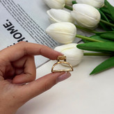 کلیپس فلزی طرح نیم دایره سایز کوچک رنگ طلایی2.5cm