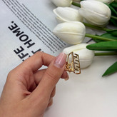 کلیپس فلزی طرح نیم دایره سایز کوچک رنگ طلایی2.5cm