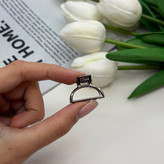 کلیپس فلزی طرح نیم دایره سایز کوچک رنگ سربی2.5cm