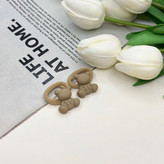 کش موی پیکسل طرح خرس تدی رنگ نسکافه ای مات جفتی2cm