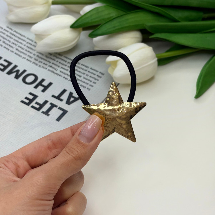 کش مو پیکسل فلزی طرح تک ستاره چکشی قابلیت تعویض کش مو4cm