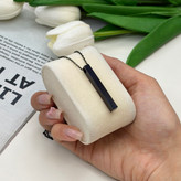 گردنبند۴۵cm زنجیر و 4cm پلاک مشکی استوانه مکعبی مشکی