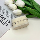 پابند استیل نقره ای طرح آویز ستاره و نگین دار27cm
