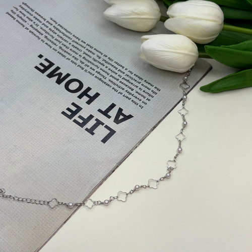 پابند استیل طرح ونکلیف و مروارید27cm