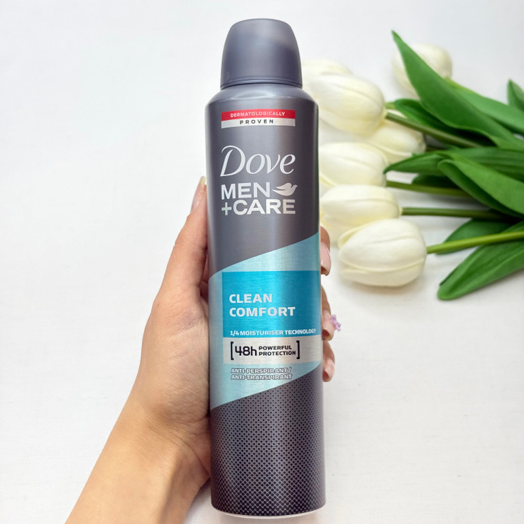 اسپری دئودرانت بدن مردانه CLEAN COMFORT آبی ماندگاری 48 ساعته اصلی
