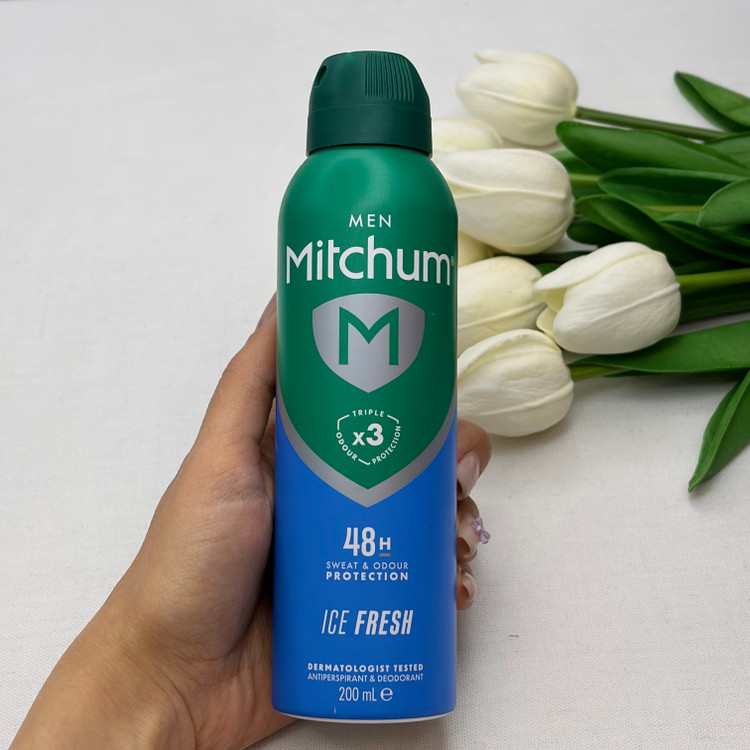 اسپری دئودرانت بدن مردانه ICE FRESH سبز آبی ماندگاری 48 ساعته اصلی