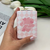 آینه جیبی دوطرفه مستطیلی چرمی طرح loving heart چرم 6cm در 8cm