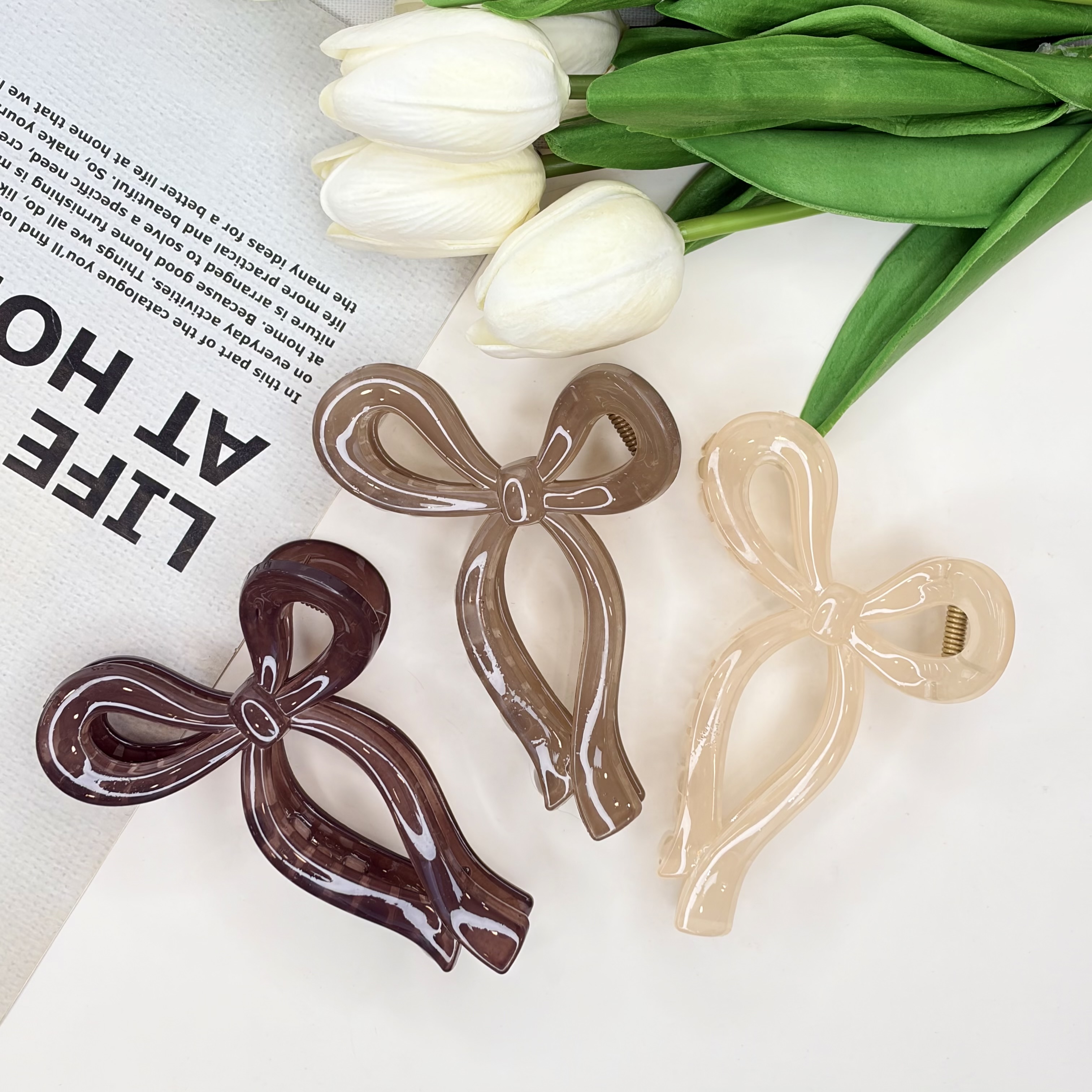 کلیپس طرح پاپیون براق سایز بزرگ11cm