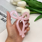 کلیپس طرح پاپیون شاین دار رنگ پاستلی براق سایز بزرگ11cm