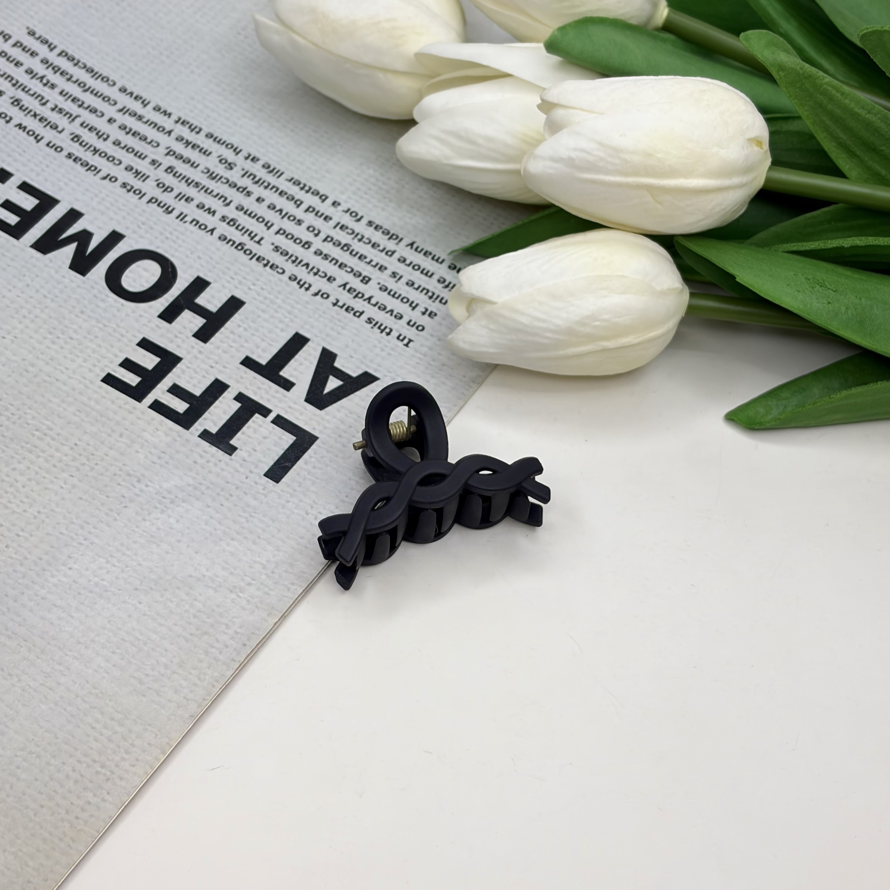 کلیپس مشکی مات سایز کوچک4cm