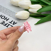 پک ۴تایی گیره مو تق تقی و کلیپس رنگ صورتی گیرمو 6cm وکلپیس 2cm