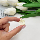 پک ۴تایی گیره مو تق تقی و کلیپس رنگ شیری و صورتی گیرمو 6cm وکلپیس 2cm