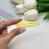 پک ۴تایی گیره مو تق تقی و کلیپس رنگ نارنجی و زرد گیر مو 6cm و کلیپس 2cm