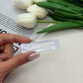 گیره مو براق جفتی تق تقی طرح گلدار وپینترستی رنگ آبی6cm
