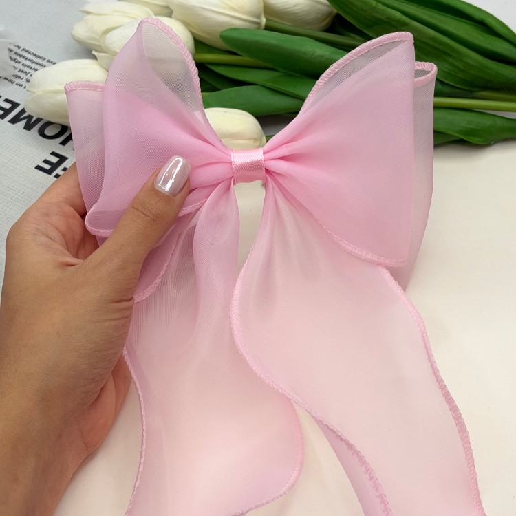 گیره مو انبری حریر دوپاپیونی گیر مو 10cm و بلندی حریر 35cm