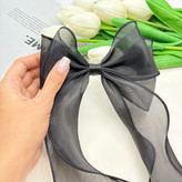 گیره مو انبری حریر دوپاپیونی گیر مو 10cm و بلندی حریر 35cm