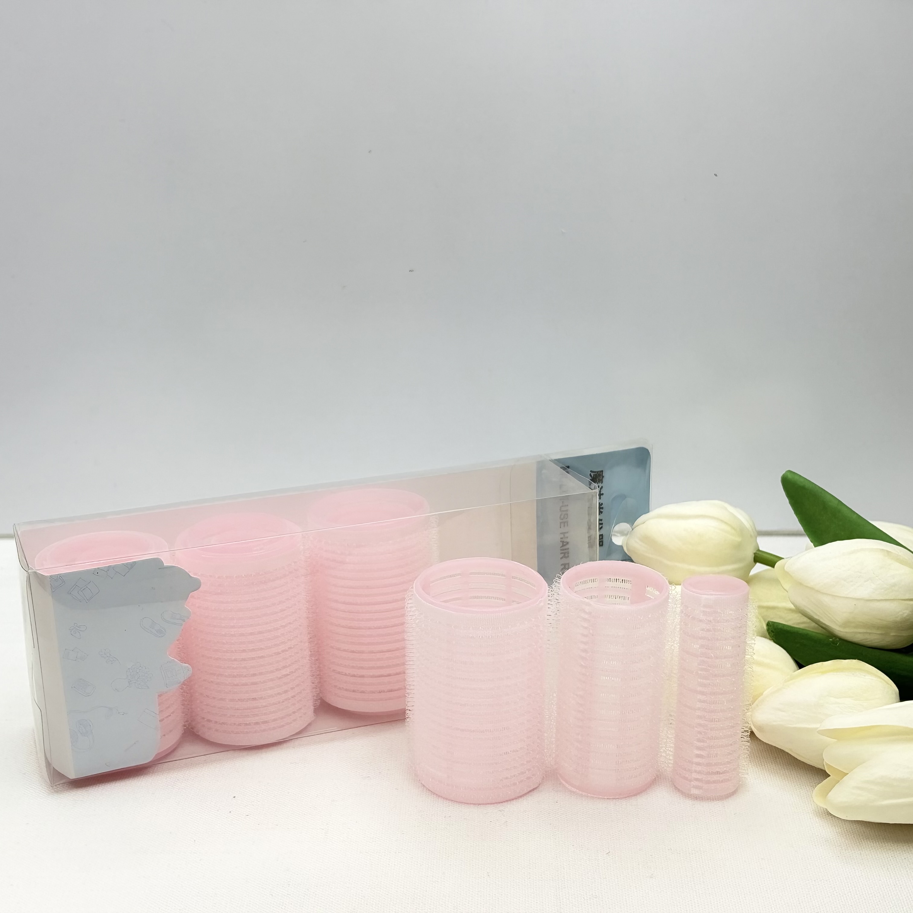 پک بیگودی چسبی ۳سایز رنگ صورتی (۱۲عدد)6cm