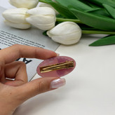 گیره مو انبری سرامیکی جفتی آبنباتی طرح قلبی رنگ زرشکی