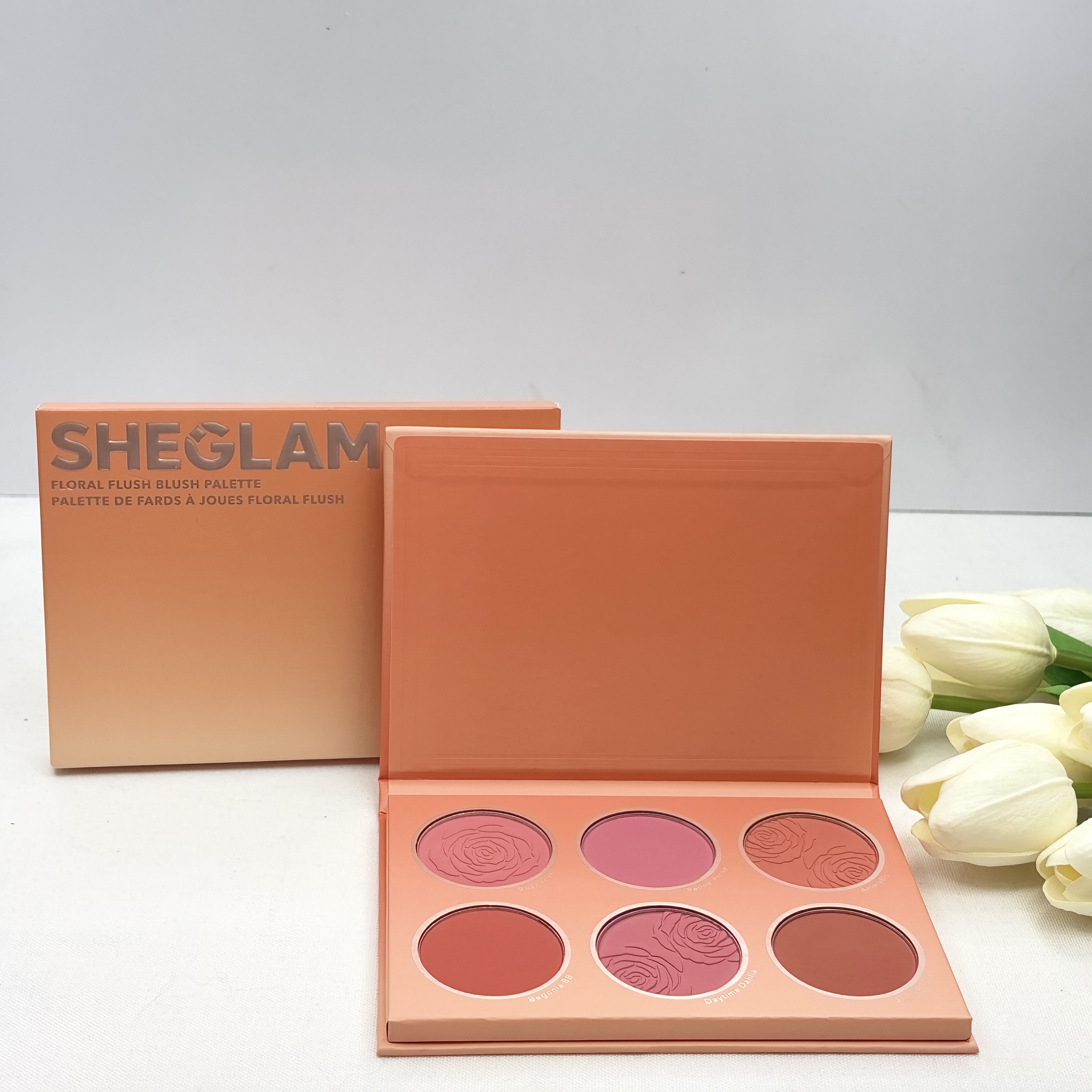 پالت رژگونه ۶تایی .پلت پودری کیفیت اصلی.مدلFloral