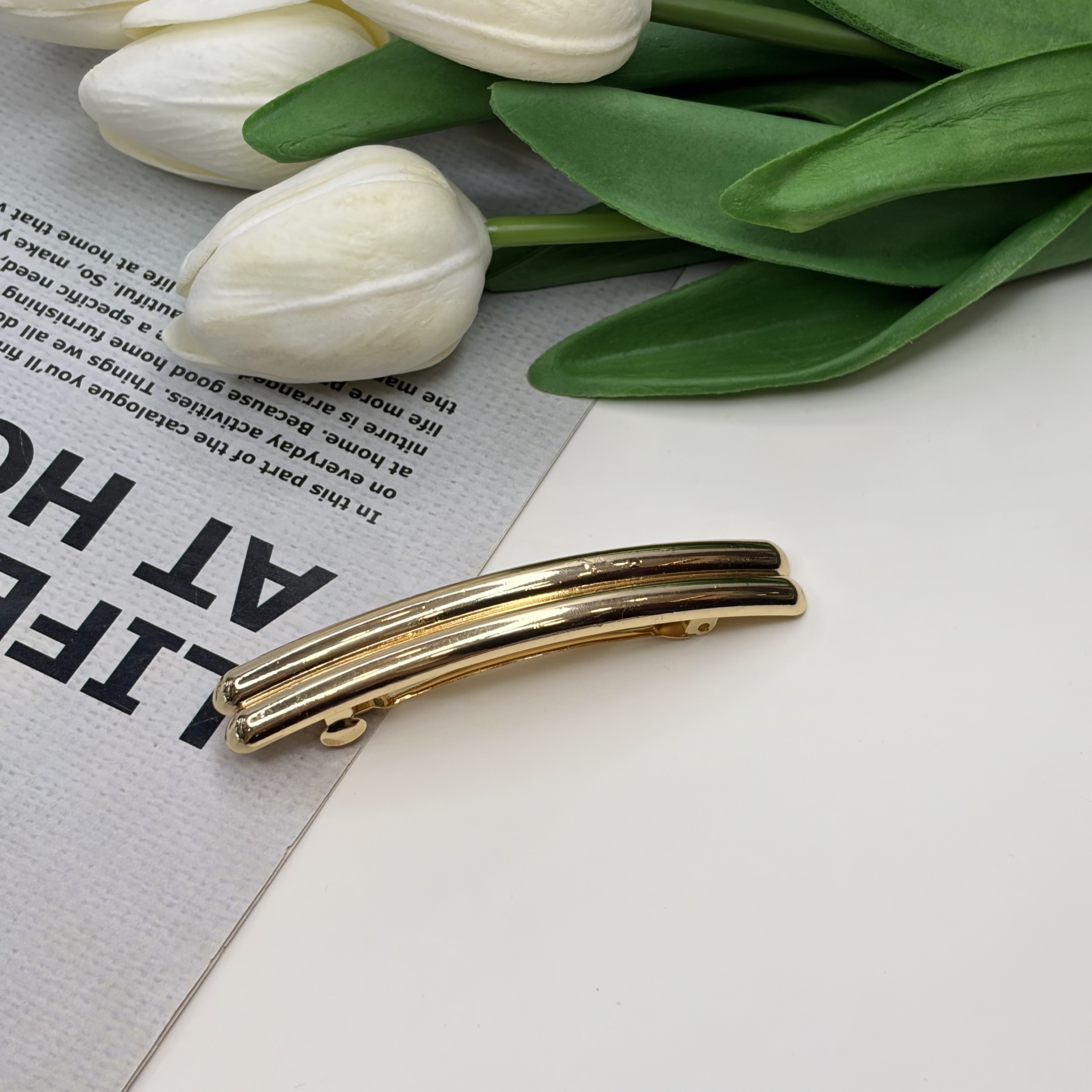 کلیپس فلزی فرانسوی مدل دو لاین 8cm