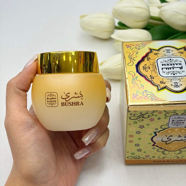 مخمریه جامد عطر کرمی رایحه بشری ۲۵میل عطر روغنی ماندگاری بالا استفاده مو و بدن حتی نقاط حساس