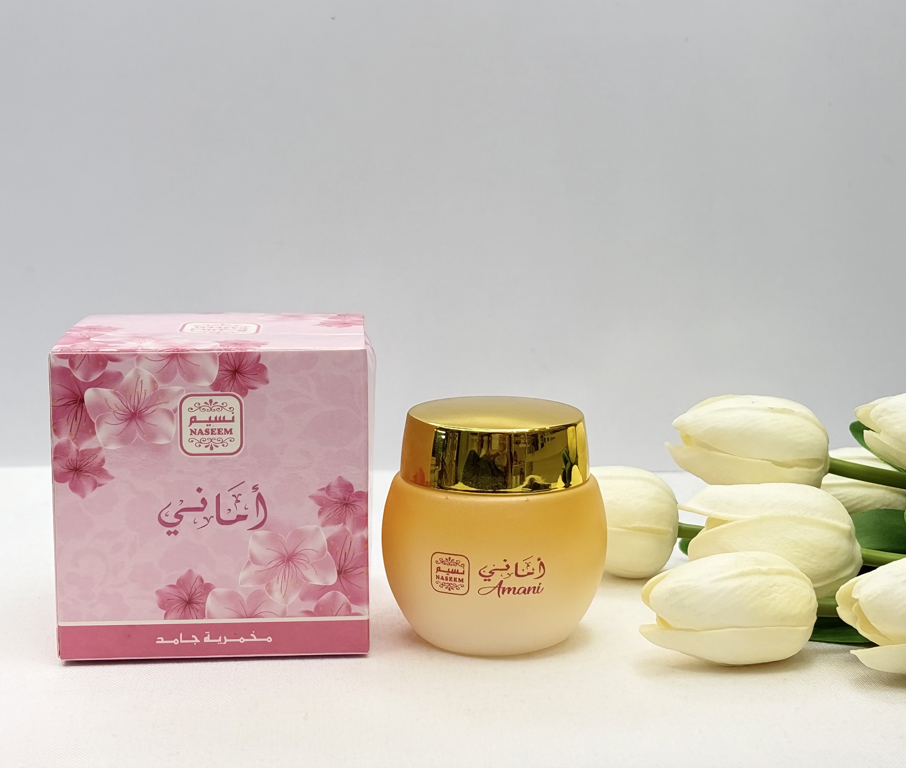 مخمریه جامد عطر کرمی رایحه أمانی ۲۵میل عطر روغنی ماندگاری بالا استفاده مو و بدن حتی نقاط حساس