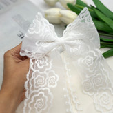 کلیپس مو فرانسوی طرح پاپیون دانتل و حریر دولایه