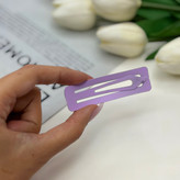 پک سه تایی گیره مو تق تقی مستطیل مات تناژ رنگی بنفش 7cm