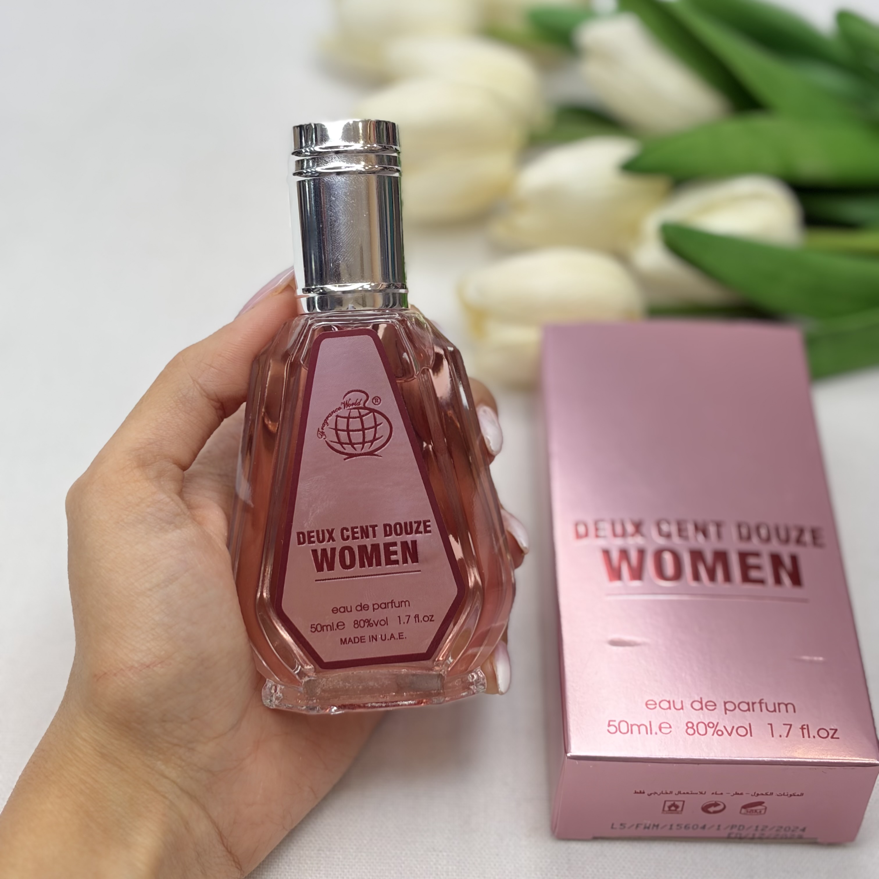 ادکلن عربی رایحه deux cent douse women ماندگاری و پخش بو زیاد ۵۰میل