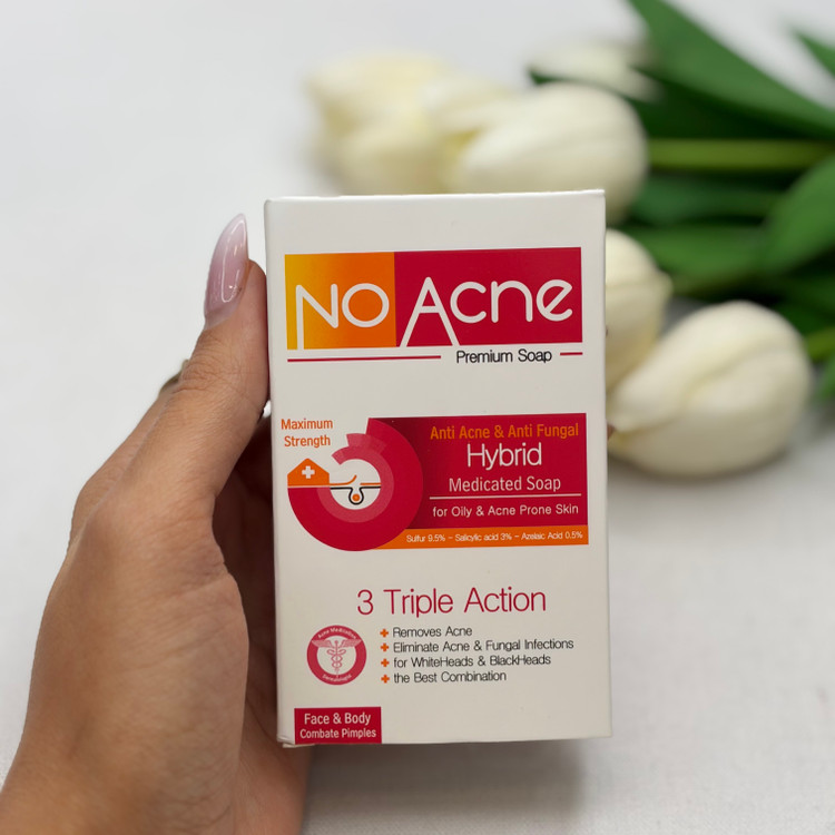 صابون ترکیبی شستشو نو آکنه مدل TRIPLE ACTION وزن 100 گرم ضدباکتری لایه بردار درمانی