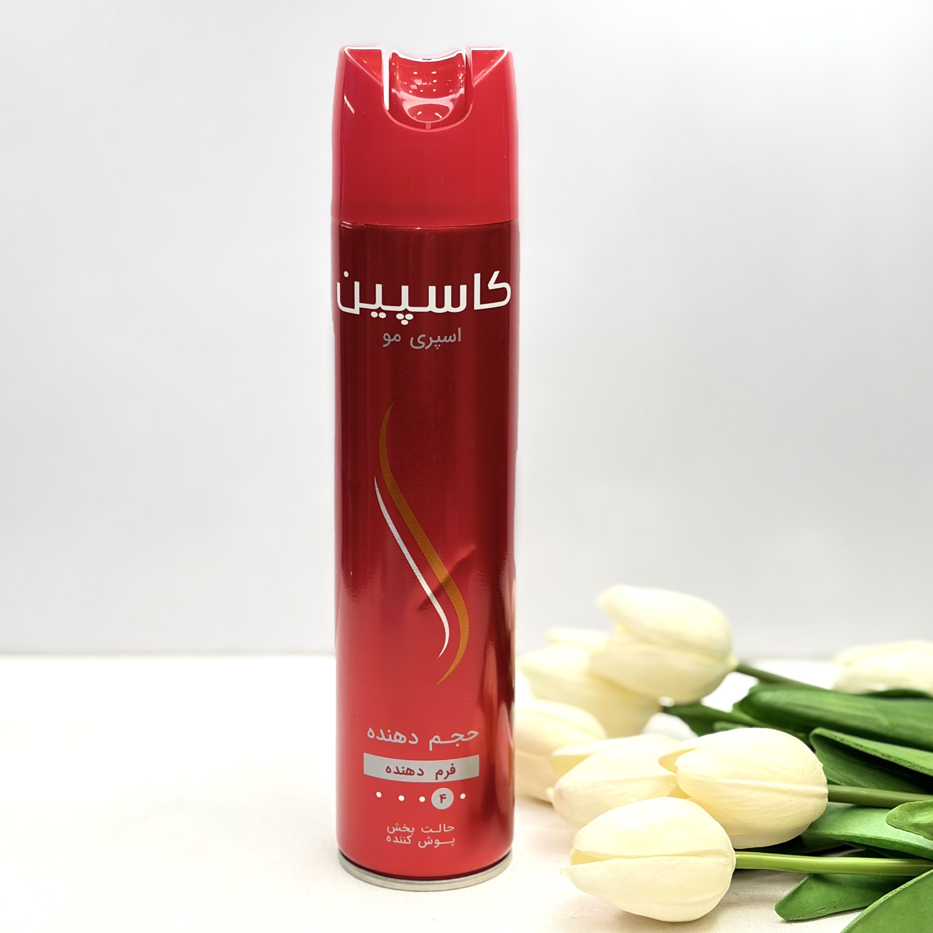 اسپری حالت دهنده مو کاسپین مدل volume حجم 250 میلیلیتر، فرمدهنده، تثبیتکننده حالت مو، حجمدهنده، مناسب برای شینیون، دارای رایحه خوش
