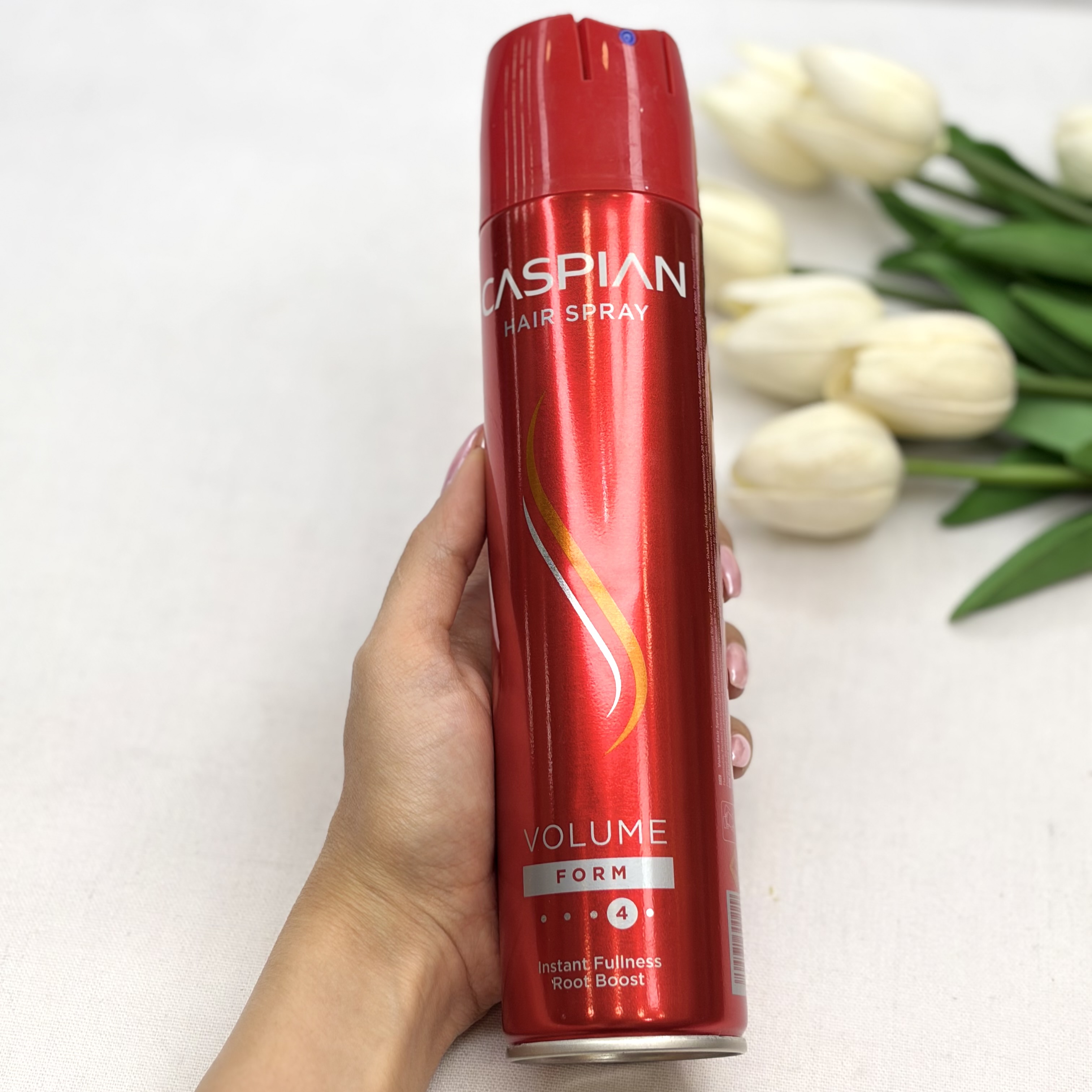 اسپری حالت دهنده مو کاسپین مدل volume حجم 250 میلیلیتر، فرمدهنده، تثبیتکننده حالت مو، حجمدهنده، مناسب برای شینیون، دارای رایحه خوش