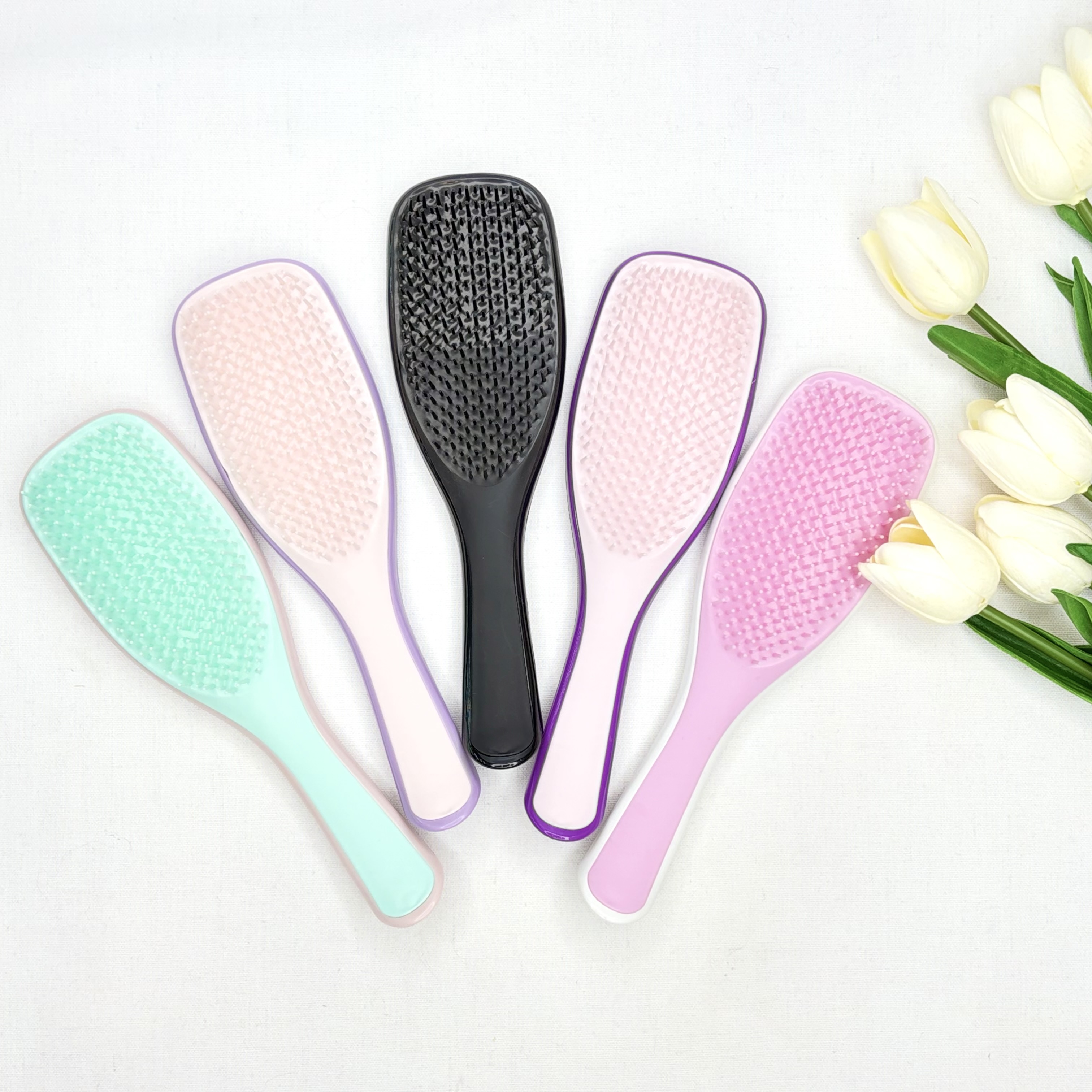 برس تنگل تیزر مدل Wet Detangling وت دتنگلينگ سایز لارج مستطیلی ضد آب و ضد وز