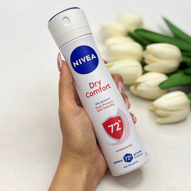 اسپری دئودرانت بدن رایحه DRY COMFORT ماندگاری ۷۲ساعت بدون الکل ۱۵۰ میل