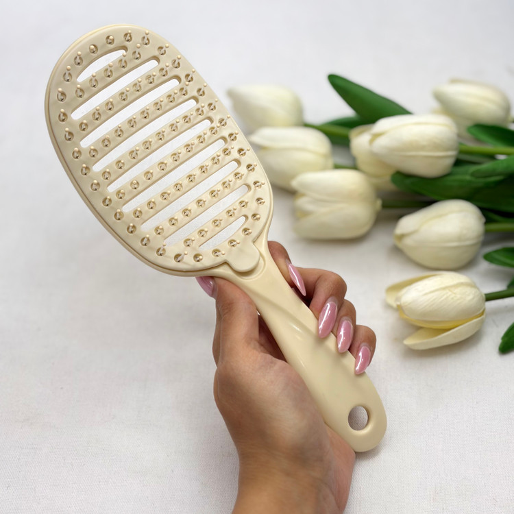 برس مو گره باز کن مخصوص انوع مو اکستنشن و فر و صاف دای کفی ورقه ای جداشونده برای تمیزکردن قابل شستشو و ضد آب